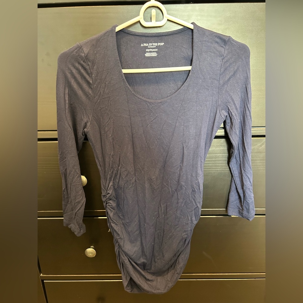 Pea in the Pod Navy Blue  3/4 Sleeve Top